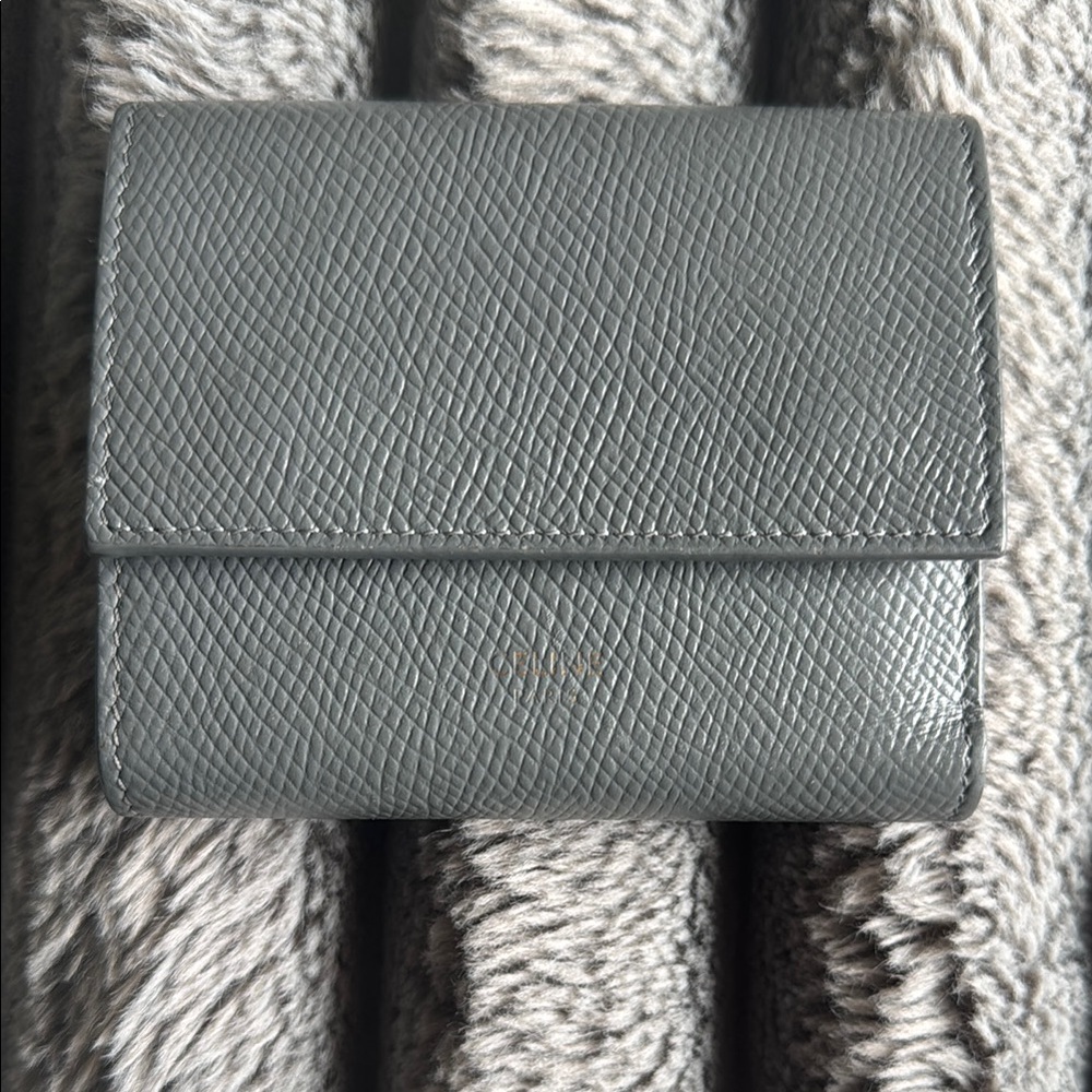 Celine Gray Textured Wallet